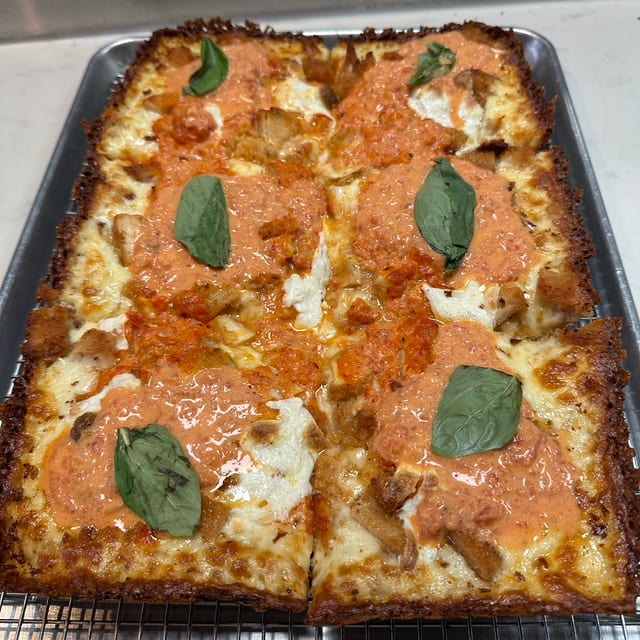 Chicken Vodka Parm Detroit.