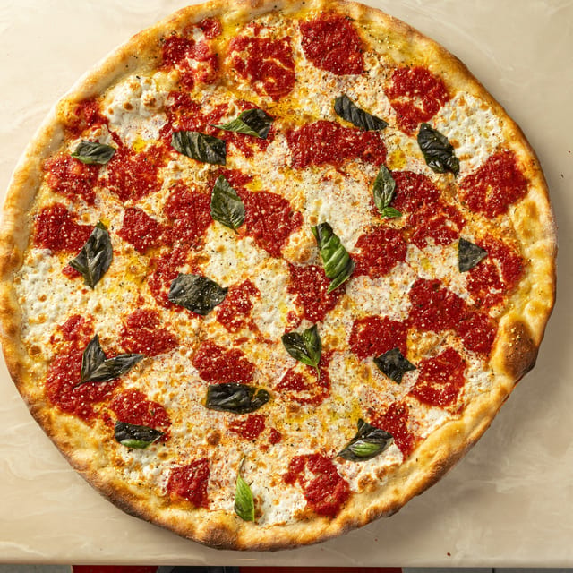 Margarita NY Style Thin Crust Pizza.