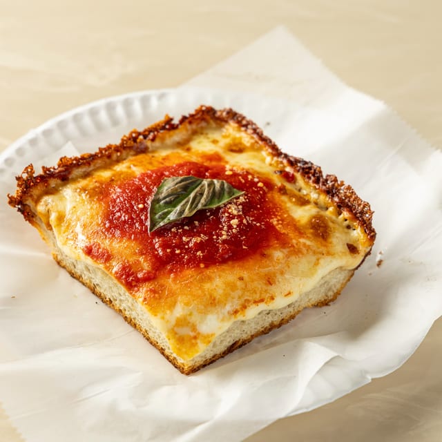 Detroit Pizza Slice.